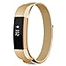 Oitom Fitbit Alta HR Accessory Bands and Fitbit Alta Band,New Fashion Stainless Steel Milanese Loop Wristband (2 Pack Silver+Gold, Large 6.7