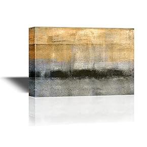 Abstract Landscape with Golden Black and Grey Color