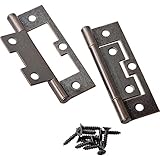 Statuary Bronze Non-Mortise Hinges, 11/16'' x 7/8'' x 1-1/2'', Pair