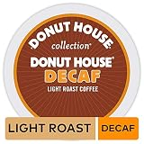 Donut House Collection, Decaf, Single-Serve Keurig K-Cup Pods, Light Roast Coffee, 72 Count (3 Boxes of 24 Pods)