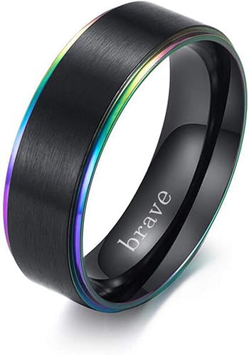 Amazon Brave リング メンズ チタン 指輪 ファッション アクセサリー カラー 15 リング 通販