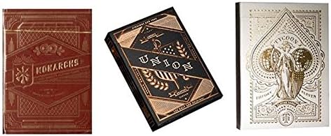 Wilddeckdotcom 3-Pack Red, White & Blue (Union, Red Monarchs & Ivory Tycoons) Playing Cards by Theory 11