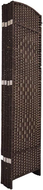 cocosica Weave Fiber Room Divider, Natural Fiber Folding Privacy Screen with Stainless Steel Hinge & 8 Panel Room Screen Divider Separator for Decorating Bedding, Dining, Study and Sitting Room: Furniture & Decor