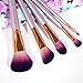 Halo World 10 Pieces Makeup Brushes Vegan and Cruelty Free Foundation Eyeshadow Lip Makeup Brush Set with Leather Bag (Rose Gold)