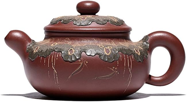 Amazon Co Jp ティーセットエキゾチックティーポット グリーンティーポット鉱石ボトムスロット手作りロータスリーフティーボックスアンティークプレゼントギフト ティーセット スポーツ アウトドア