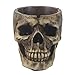 JHP Ashtray, Ash Holder Smokers, Death Curse Metallica Human Skull Ashtray, Hand-Painted Gothic Style Cigarette Ashtray for Indoor Outdoor (Brown)