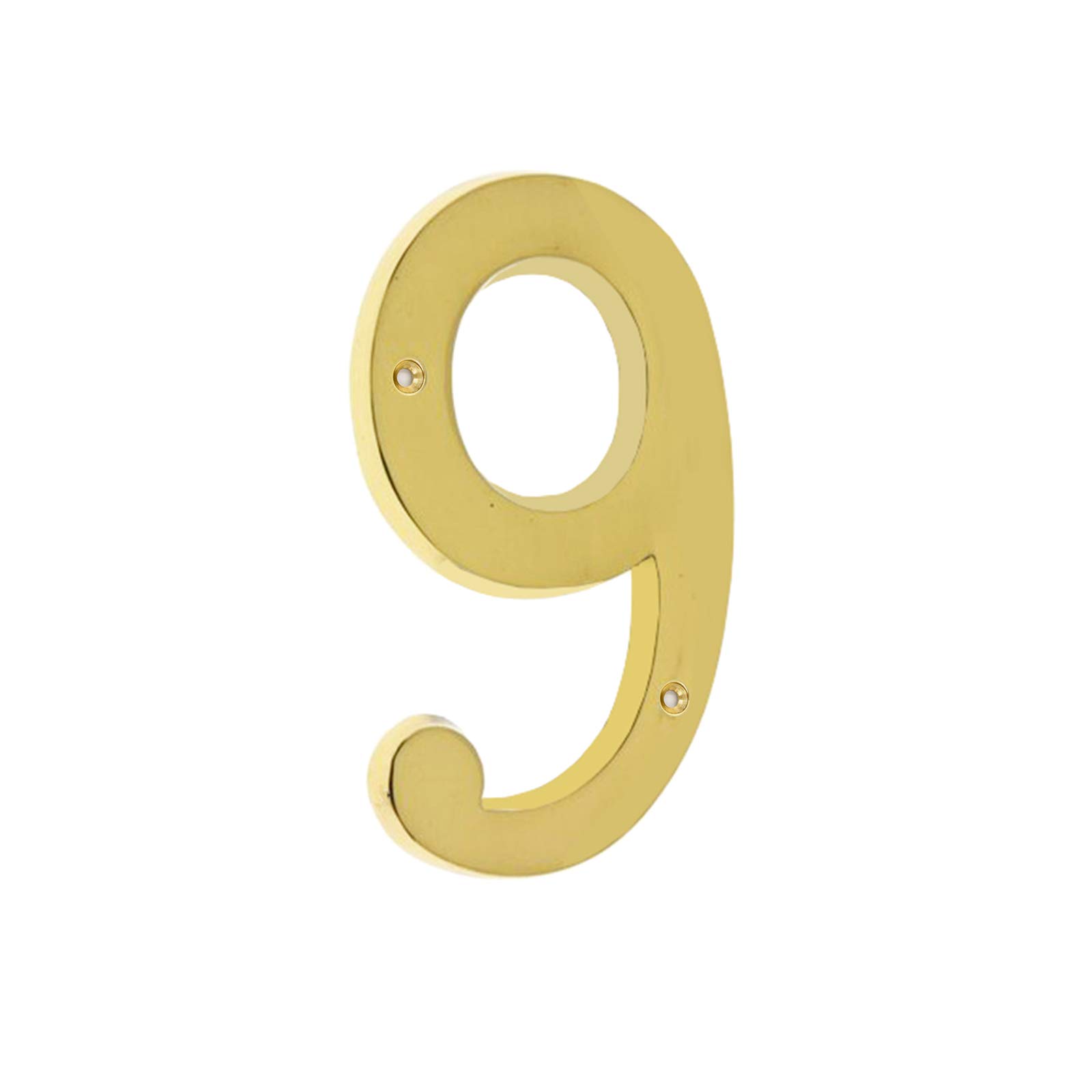 Bebarley 4 Inch Premium Bright Solid Brass Door House Numbers and Street Address Plaques Numbers for Residence and Mailbox Signs.