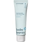 ATTITUDE Baby Lotion, EWG Verified Moisturizer, Dermatologically Tested Moisturizing Cream, Vegan and Cruelty-Free, Good Night Scent, 8 Fl Oz
