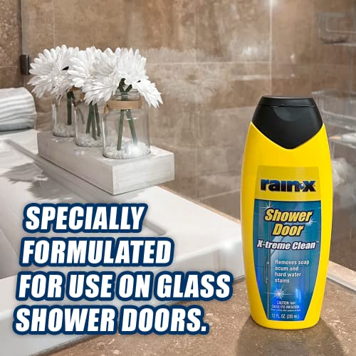 RainX 630035 XTreme Clean Shower Door Cleaner, 12 Fl. Oz, Formulated To Glass Doors Easy Use