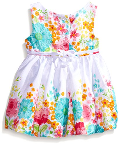 Youngland Baby Girls' Floral Shantung Dress with Lace Shrug, Pink/White, 12 Months - Thumbnail 2