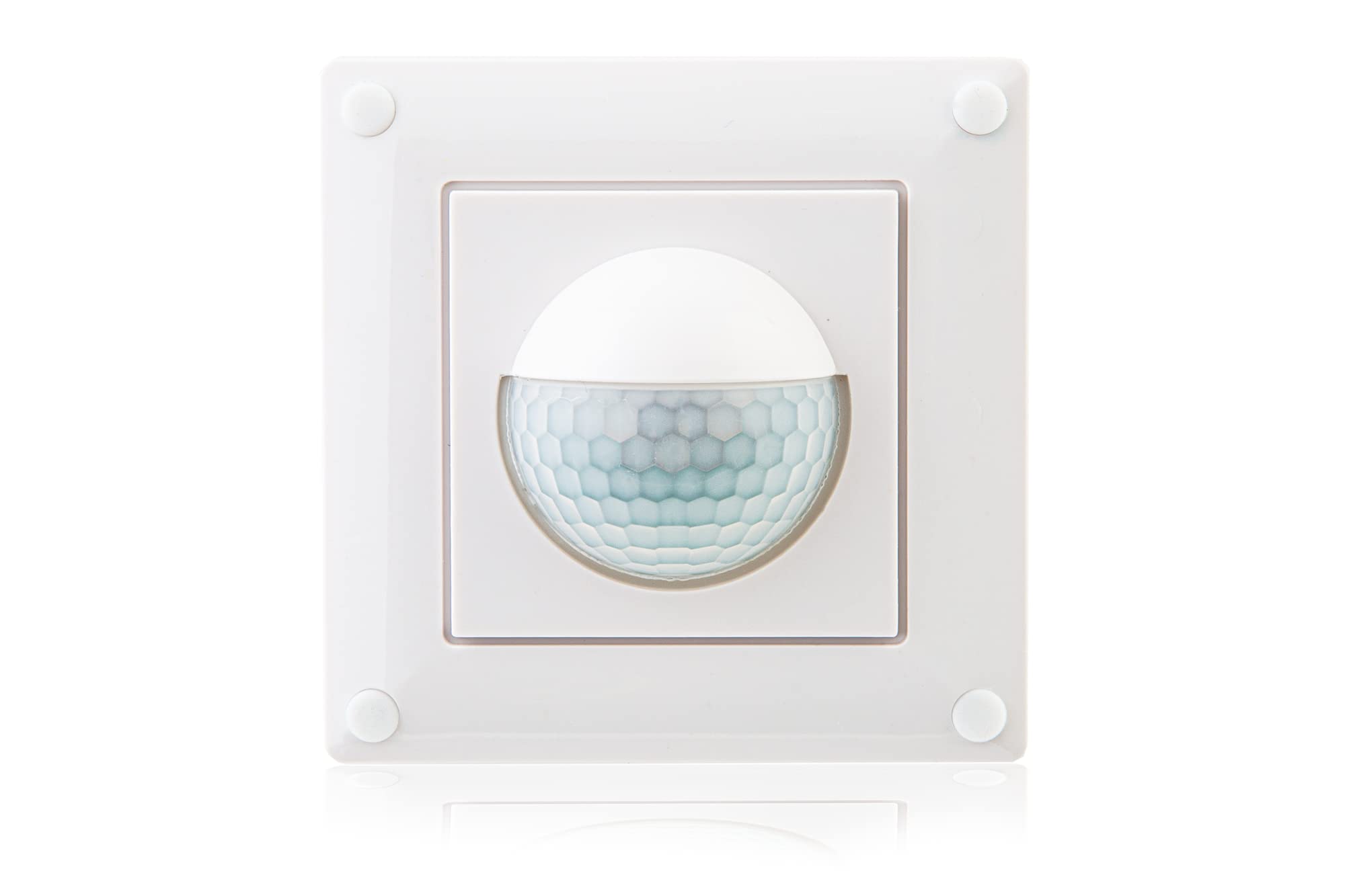HUBER Motion 15F PIR Motion Sensor 190° for Indoor and Outdoor Use, Flush-Mounted Motion Sensor with Switch, 2 + 3 Wire Technology