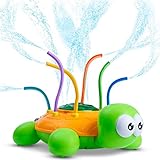 CHUCHIK Outdoor Water Spray Sprinkler for Kids and Toddlers - Backyard Spinning Turtle Sprinkler Toy w/ Wiggle Tubes - Splashing Fun for Summer Days - Sprays Up to 8ft. High - Attaches to Garden Hose