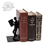Balvi - The Reader Decorative Metal bookend in Black Colour. Original Design
