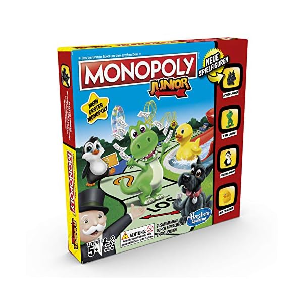 Hasbro Gaming Monopoly Junior Strategiespiel, Brettspiel für 2-4 Spieler, Spielspaß mit Freunden und Familie, Perfekt als Partyspiel und für Multiplayer-Spaß, Geschenk für Kinder ab 5 Jahren – Bild 5