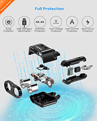 SUPERONE 200W 2-Socket Cigarette Lighter Splitter Power Adapter, USB C Car Charger with 18W Power Delivery 3.0 & Quick Charge 3.0 for iPhone 11/11 Pro/X/8, MacBook, Samsung, Google Pixel and More