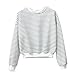 Froomer Teen Girls Korean Striped Sweater Pullover