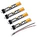 Crazepony 4pcs 260mAh HV 1S Lipo Battery 30C 3.8V for Tiny Whoop JST-PH 2.0 Powerwhoop Connector