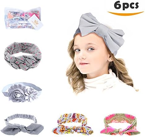 Baby Headband - Hepheas Baby Girl Hairband Elastic Hair Hoops for Toddlers Newborn Teens (Grey)
