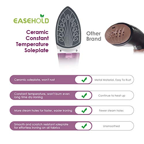 Easehold Steam Iron Garment Steamer Clothes Steamer Handheld 2 In 1 Dry