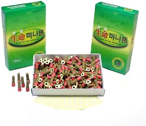 Jin Young Gam Saeng Myung Mini Stick-On Moxa 180pcs (Green) (Buy 9 Get 1 Free)