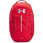 Under Armour Unisex-Adult Hustle 6.0 Backpack, (600) Red/Red/Metallic Silver, One Size Fits Most
