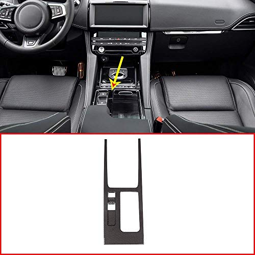 ABS Plastic Center Console Cup Holdler Panel Cover Trim for Jaguar F-PACE XEL XFL LHD Left Hand Drive Carbon Fiber Style