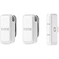 RØDE Wireless Micro - Compact Wireless Microphone, Two Mics with Charge Case for Smartphone Content Creation - Lightning, White