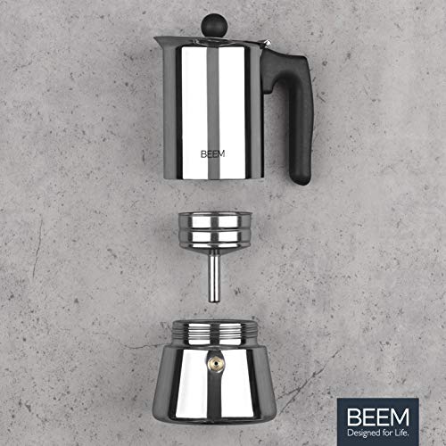 BEEM ESPRESSOMAKER Espressokocher - 4 Tassen | Herdkocher | Induktion | Edelstahl | Espresso - Kanne | Mokkakanne… – Bild 6