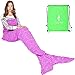 yashidali Wearable Mermaid Tail Blanket Crochet, All Seasons Warm Knitted Bed Blanket Sofa Quilt Living Room Sleeping Bag for Kids and Adults, Classic Pattern, 70.9
