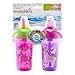 Munchkin Click Lock Flip Straw Cup, Pink/Purple, 9 Ounce, 2 Count