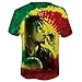 Bob Marley Men's Rasta Smoke Tie Dye T-Shirt Tie-Dye L
