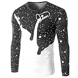 Jamickiki Men's Milk Printed Long Sleeve T-shirt