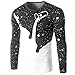 Jamickiki Men's Milk Printed Long Sleeve T-shirt