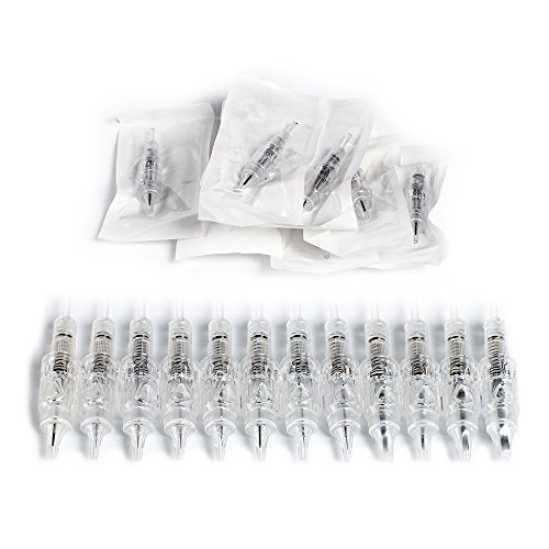Solong Tattoo 100pcs Mixed Assorted Sizes Disposable Tattoo Needle Cartridges Silicone Drived Sterilized for Liner Shader EN20-100