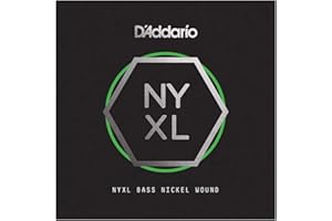 D'Addario NYXLB080 Nickel Wound Bass Guitar Single String, Long Scale