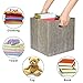 Posprica Storage Bins,11×11 Foldable Storage Cubes Boxes Container Closet Organizer Shelf Cabinet Bookcase,Thick Fabric Drawer Container - 4pcs,Coffee