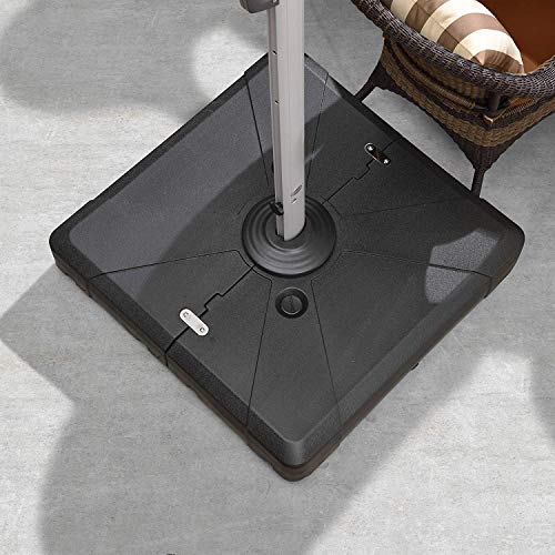 PURPLE LEAF Offset Umbrella Base Cantilever Umbrella Base, 32.3'' X 32.