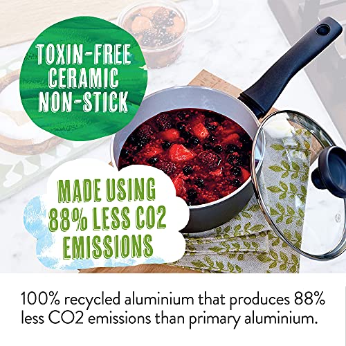 Prestige Earth Pan Induction Hob Pan Set 4 Piece Non Stick Pots and Pans Set, Dishwasher Safe