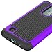 LG K8 Case, LG Escape 3 Case, LG Phoenix 2 Case, NOKEA [Shock Absorption] Hybrid Armor Defender Protective Case Cover for LG Escape 3 / LG Phoenix 2 / LG K8 (Purple)