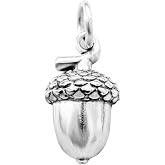 925 Sterling Silver Acorn Pendant Charm Oak Nut Wildlife Food Dangle | Fit Necklace European Bracelet Chain, Unique Jewelry, For Women, Nature Pendant, Plant Food Nut Charm