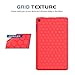MoKo Case for All-New Amazon Fire HD 8 Tablet (7th/8th Generation, 2017/2018 Release) - [Honey Comb Series] Light Weight Shock Proof Soft Silicone Back Cover [Kids Friendly] for Fire HD 8, RED
