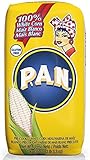 P.A.N. Pre-cooked White Corn Meal 2 lb 3.3 oz (35oz/1kg) Harina de Maiz Blanca (4 packs)