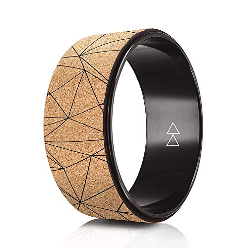 YOGA DESIGN LAB | The Yoga Wheel | Eco Printed, Extra Strength, Padded, Dharma Exercise Wheel | Designed in Bali | Enhance Your Postures and Stretch Deeper (Geo,)