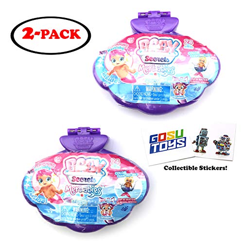 Baby Secrets Merbabies Series 2 Surprise (2 Pack Assorted) with 2 GosuToys Stickers