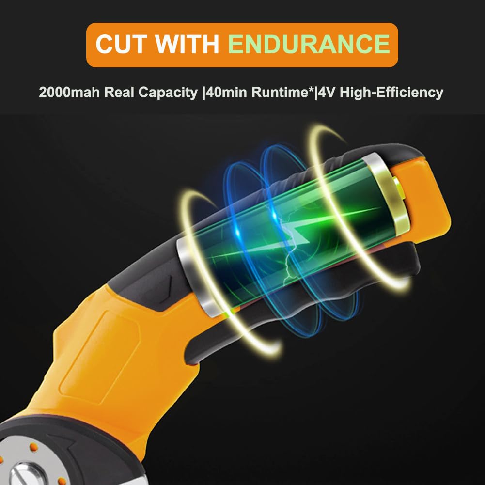 High Speed Cardboard Cutter, Electric Box Cutter For Cardboard Fabric Carpet, Automatic Cordless Electric Scissors With Safety Lock - Rechargeable Battery, Heavy Duty Power, Rotary Cutting