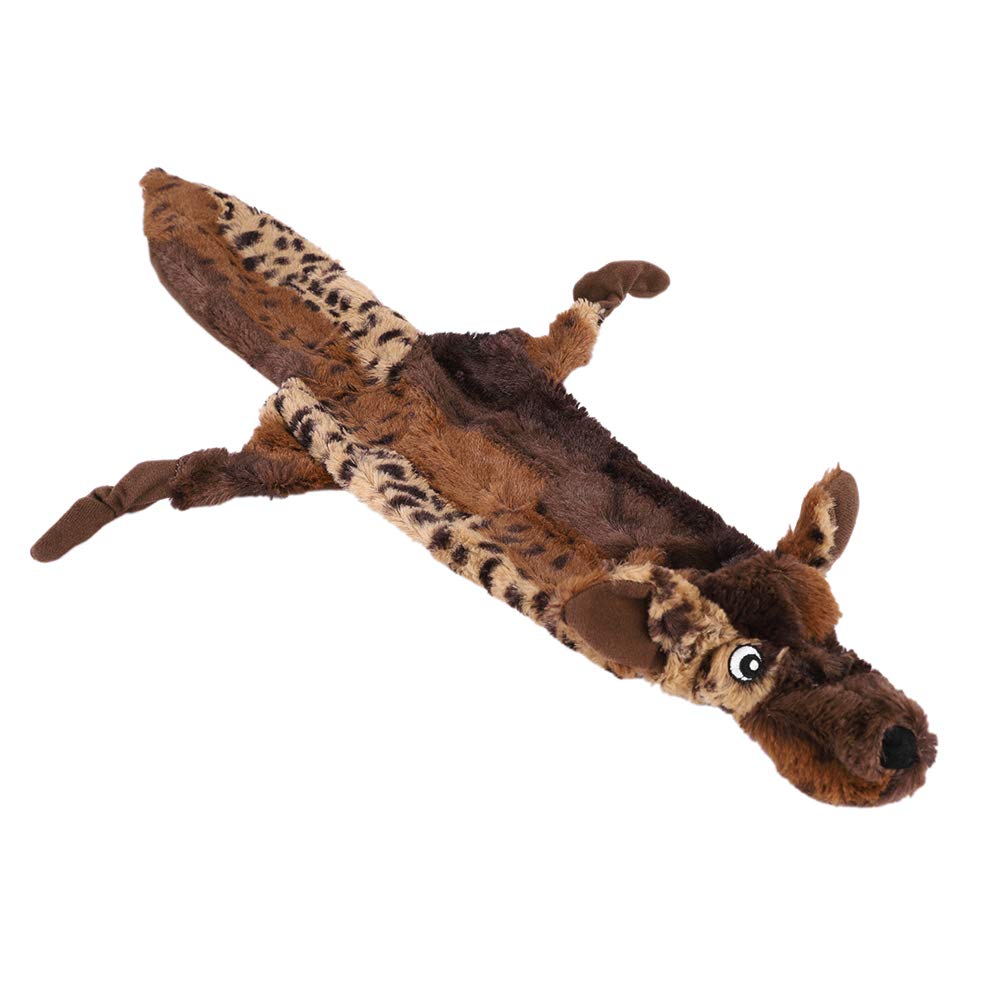 Soft Plush Dog Toys No Stuffing Dog Chew Toys Squeaky Dog Toys For Puppy Small Medium Dogs Playing Training Strong Big Dog Toy Rabbit Raccoon Wolf 60cm(23.6inch) Long (toy wolf)