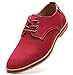 DADAWEN Men's Casual Canvas Oxfords Walking Shoes Sneakers Lace Up Dress Shoes Red US Size 12