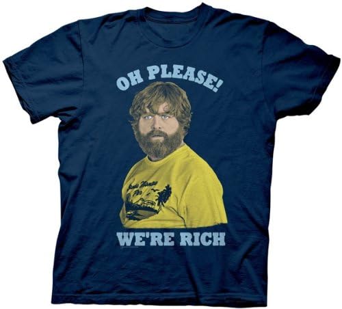 The Hangover Part III Men's Oh Please We're Rich T-Shirt, Navy, XX-Large