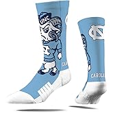 Strideline Unisex Adult Classic Crew College Team Socks (North Carolina Tar Heels - Mascot, M/L)