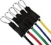 Resistance Band 5 Set for Home, Gym and Outdoor Workouts with Door Anchor, Ankle Strap & Mesh Carrier - Athletic and Handy